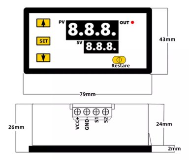 TEMPORIZADOR TIMER T3230 TIMER 220V AC ON OFF DOMÓTICA - 3