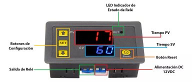 TEMPORIZADOR TIMER T3230 TIMER 12V DC ON OFF DOMÓTICA - 3