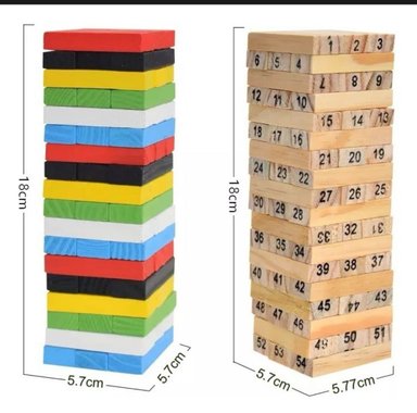 JENGA DE COLORES Y NÚMEROS - 54 BLOQUES DIVERTIDOS - 3