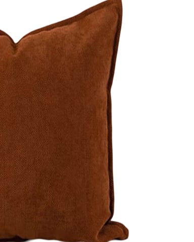 JUEGO DE 2 FUNDAS CHENILLE LISO 45 X 45 CM TERRACOTA - 2