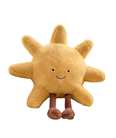 ALMOHADA COJIN PELUCHE SOL AMARILLO - 1