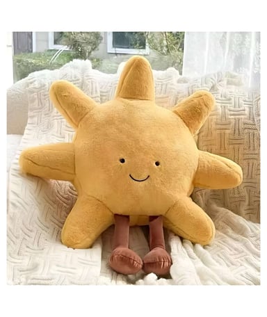 ALMOHADA COJIN PELUCHE SOL AMARILLO - 3