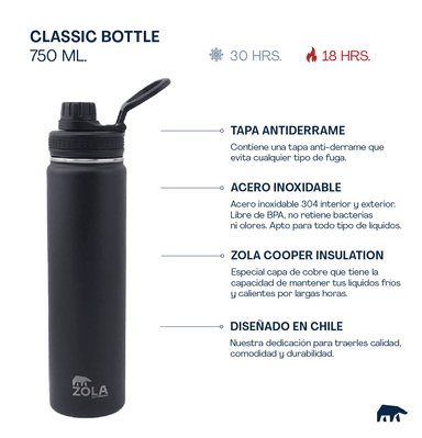 BOTELLA ZOLA OUTDOORS 750ML TÉRMICA - 2