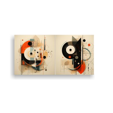 PINTURAS DECORATIVAS ABSTRACTAS NÓRDICAS SURREALISTAS 60X30CM - 1