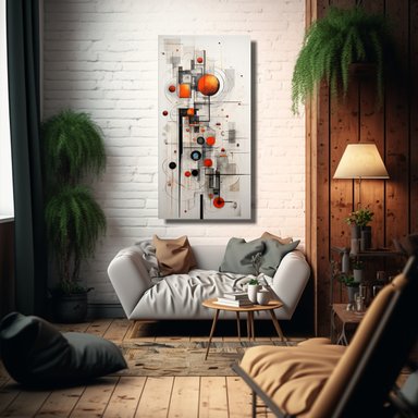 CUADROS ABSTRACTOS NÓRDICOS CON TEMÁTICA 80X160 CM - 2