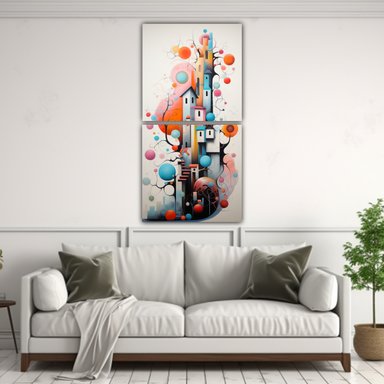 PINTURAS DECORATIVAS ABSTRACTAS NÓRDICAS DE 80X160 CM - 2