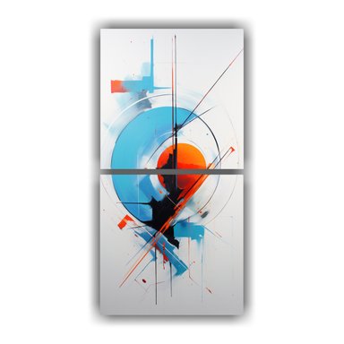 PINTURAS MURALES ABSTRACTAS NÓRDICAS EN BASTIDOR 50X100 CM - 1