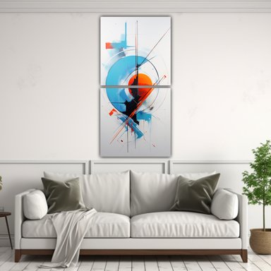 PINTURAS MURALES ABSTRACTAS NÓRDICAS EN BASTIDOR 50X100 CM - 2