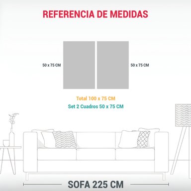 PINTURAS DE PARED CREATIVAS: ALDEA NÓRDICA 100X75 CM - 3