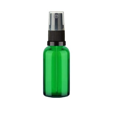 FRASCO DE VIDRIO VERDE CON ATOMIZADOR SPRAY 30ML - 1