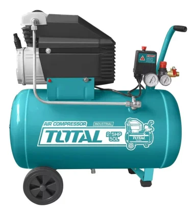 COMPRESOR DE AIRE 50LTS / 2.5 HP / TOTAL TC125506 COLOR TURQUESA/NEGRO FRECUENCIA 50 HZ - 1