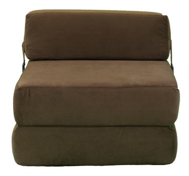 SOFÁ GAEX ESPUMA FELPA CHOCOLATE CAMA - 1