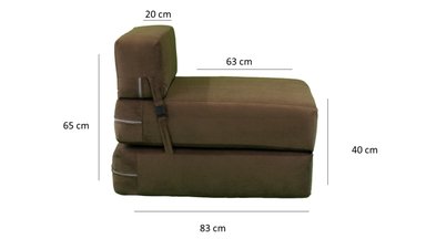 SOFÁ GAEX ESPUMA FELPA CHOCOLATE CAMA - 5