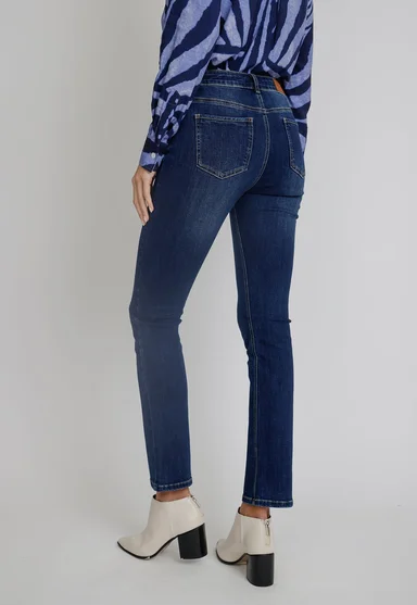 JEANS DE MUJER MODELO CHARLOT COLOR AZUL - 2