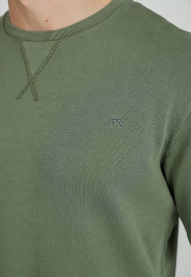 POLERON HOMBRE SLIM FIT WHITNEY ALGODON OLIVA - 3