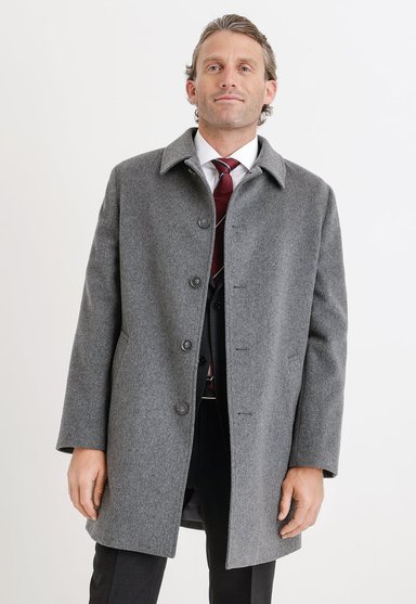 ABRIGO FORMAL HOMBRE GRIS - 1