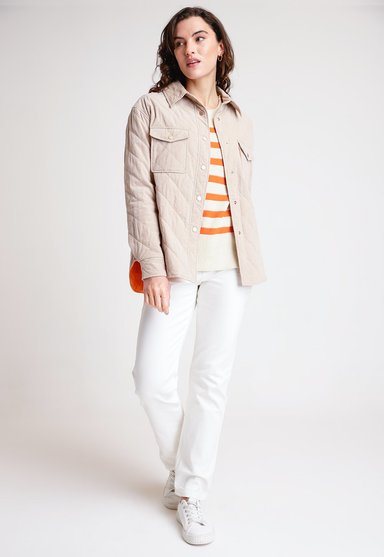 CHAQUETA DE MUJER MODELO SUKI COTELE COLOR BEIGE - 4