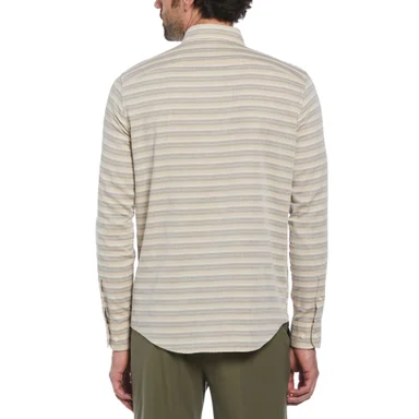 CAMISA ALGODÓN HOMBRE ORIGINAL PENGUIN CAQUI RAYAS - 2