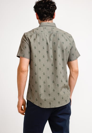 CAMISA ALGODÓN HOMBRE ORIGINAL PENGUIN MILITAR ESTAMPADO - 2