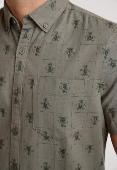 CAMISA ALGODÓN HOMBRE ORIGINAL PENGUIN MILITAR ESTAMPADO - 3
