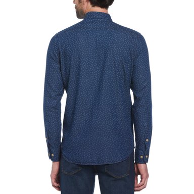 CAMISA ALGODÓN HOMBRE ORIGINAL PENGUIN AZUL MARINO ESTAMPADO NAVY - 2