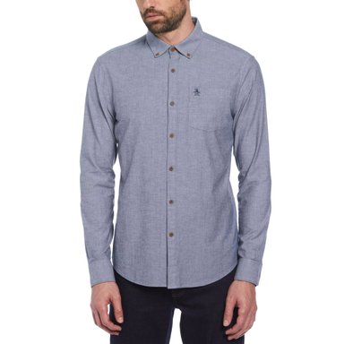 CAMISA ALGODÓN HOMBRE ORIGINAL PENGUIN AZUL CHAMBRAY - 1