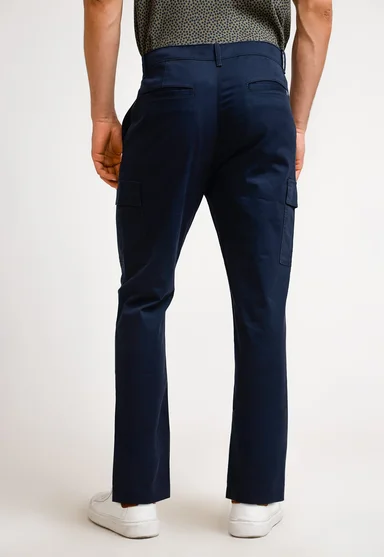 PANTALÓN ALGODÓN HOMBRE ORIGINAL PENGUIN AZUL MARINO LISO NAVY - 2