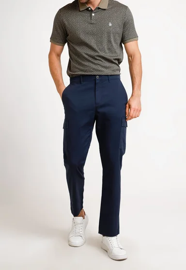 PANTALÓN ALGODÓN HOMBRE ORIGINAL PENGUIN AZUL MARINO LISO NAVY - 4