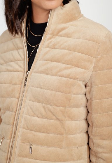 PARKA ACOLCHADA MUJER ALGODON BEIGE - 3