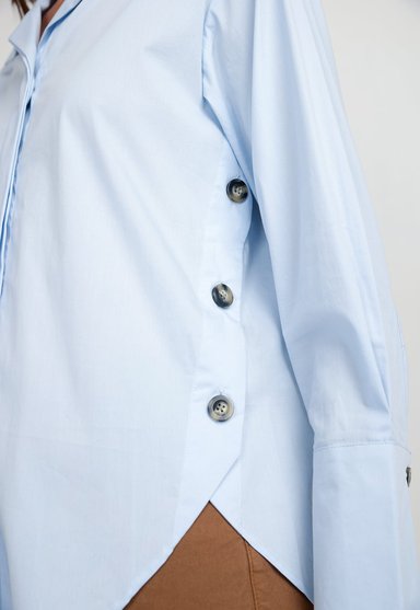 BLUSA MUJER ALGODON CELESTE - 3