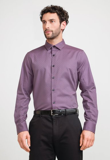 CAMISA HOMBRE JACQUARD MORADO - 1
