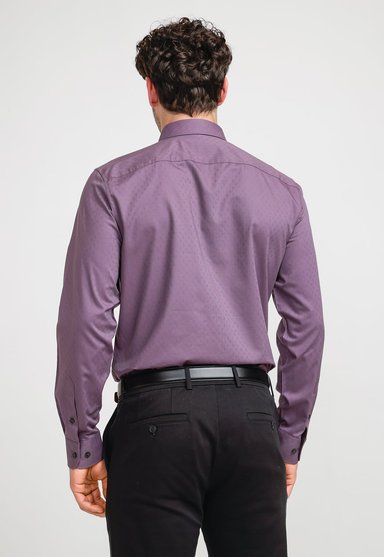 CAMISA HOMBRE JACQUARD MORADO - 2