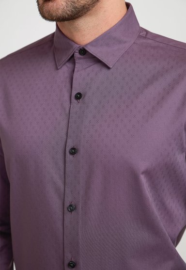 CAMISA HOMBRE JACQUARD MORADO - 3