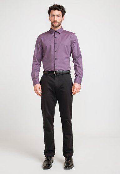 CAMISA HOMBRE JACQUARD MORADO - 4