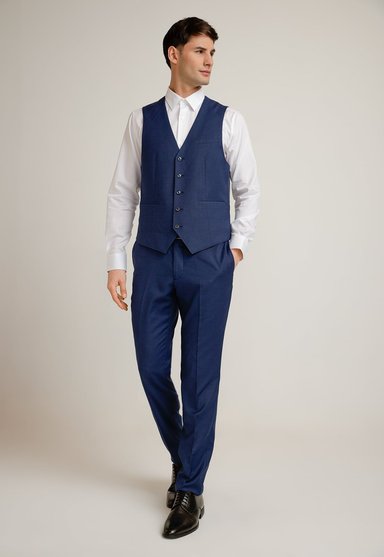 GILET HOMBRE FORMAL WASHABLE AZUL - 4