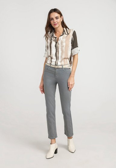 PANTALON MUJER PETRA ALGODON PERUANO OLIVA - 4