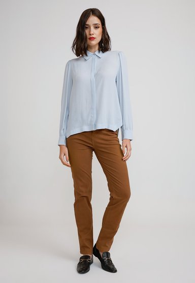 BLUSA MUJER VISCOSA CELESTE - 4