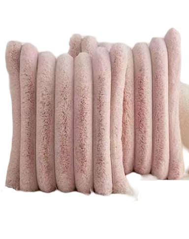 JUEGO DE 2 FUNDAS DE COJÍN PLUSH-ROSAO - 1