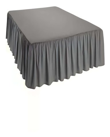 FALDON DE CAMA SIN FUNDA 2 PLAZAS GRIS - 1