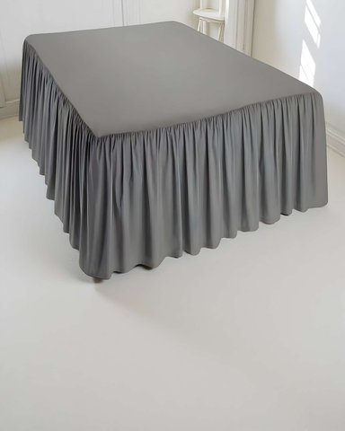 FALDON DE CAMA SIN FUNDA 2 PLAZAS GRIS - 3