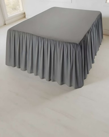 FALDON DE CAMA SIN FUNDA 2 PLAZAS GRIS - 4
