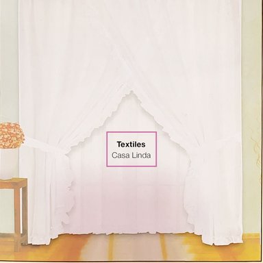 SET VISILLO VELO ROMANTICO LISO 2 X 2.20 METROS - 1