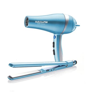 KIT PLANCHA 25MM Y SECADOR 1850W CELESTE BABYLISSPRO - 1