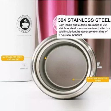 TERMO DE CAFÉ DE ACERO INOXIDABLE TAZA D AGUA CALIENTE 380ML - 4