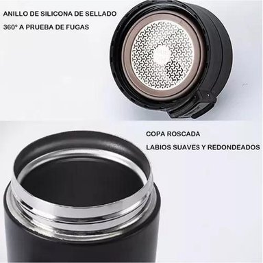 TERMO DE CAFÉ DE ACERO INOXIDABLE TAZA D AGUA CALIENTE 380ML - 8