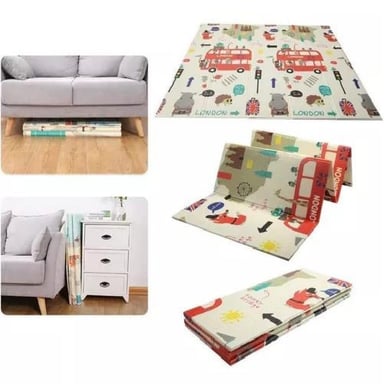 ALFOMBRA ALF2 ANTIGOLPES NIÑOS BEBÉS PLEGABLE 200*180 CM MULTICOLOR - 3