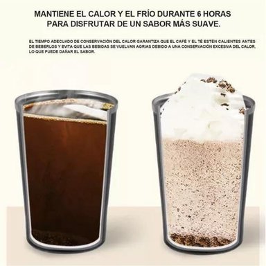 BOTELLA TÉRMICA DE CAFÉ DE ACERO INOXIDABLE AGUA TÉ CALIENTE - 6