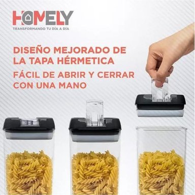 FRASCOS CONSERVEROS CONTENEDORES HERMETICOS PACK 7 COLOR BLANCO - 5