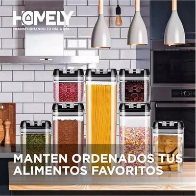 FRASCOS CONSERVEROS CONTENEDORES HERMETICOS PACK 7 COLOR BLANCO - 6