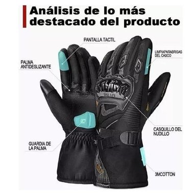 GUANTES SUOMY INVIERNO IMPERMEABLE PARA MOTOCICLISTA TÉRMICO TALLA M - 2